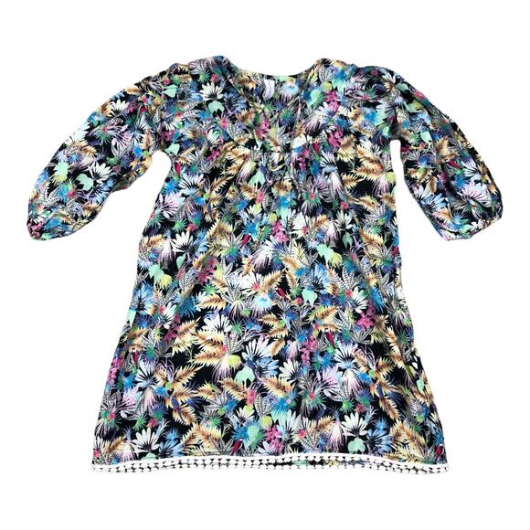 Olga valentine Other - OLGA VALENTINE Black Colorful Tropical Flowy Dress Girls Size Small